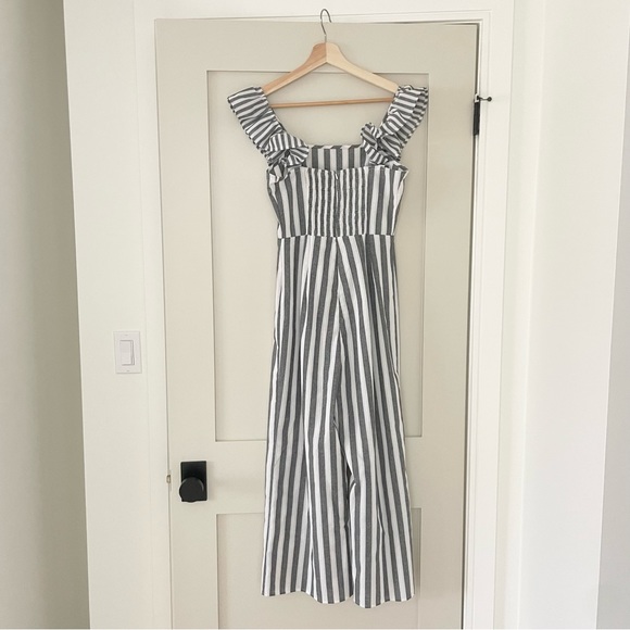 The Fifth Label FLORA STRIPE JUMPSUIT charcoal w white - Picture 5 of 6